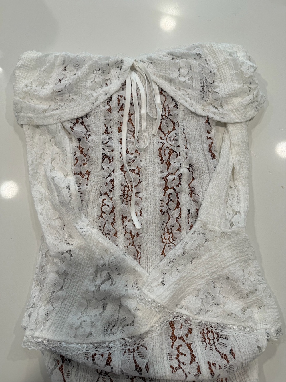 White Lace Off-Shoulder Women's dress